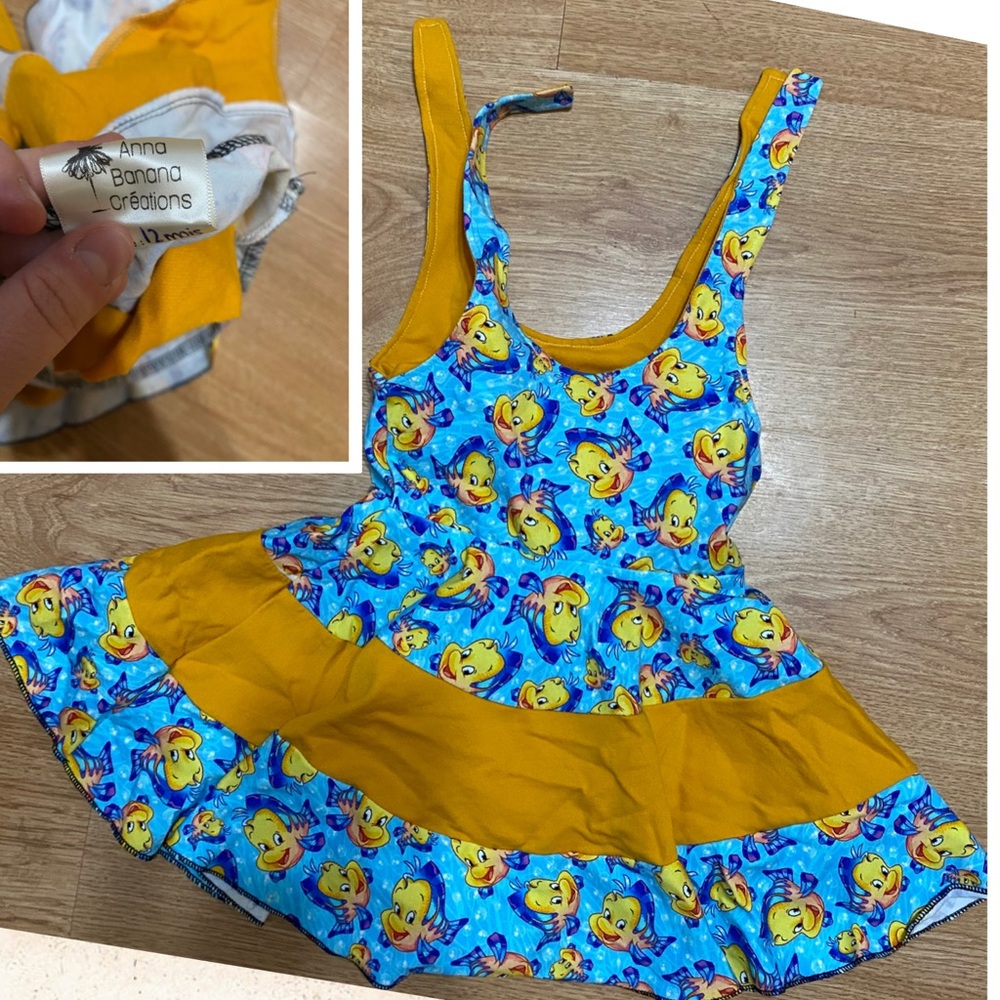 💛3/50$ Anna Banana Créations Blue and Yellow Dress
